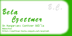 bela czettner business card